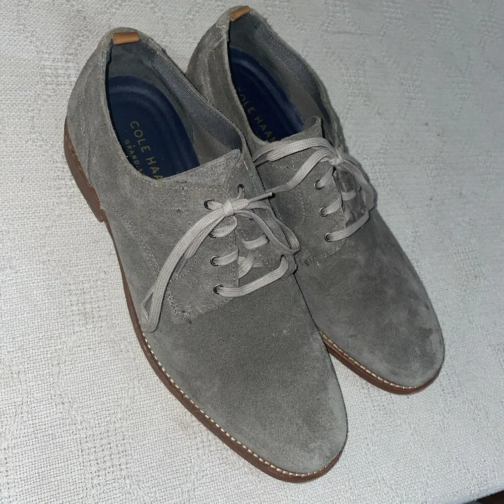 Cole Haan Grand 360 Men’s Dress Shoes Size 11.5 M Gray Suede Leather Going Out